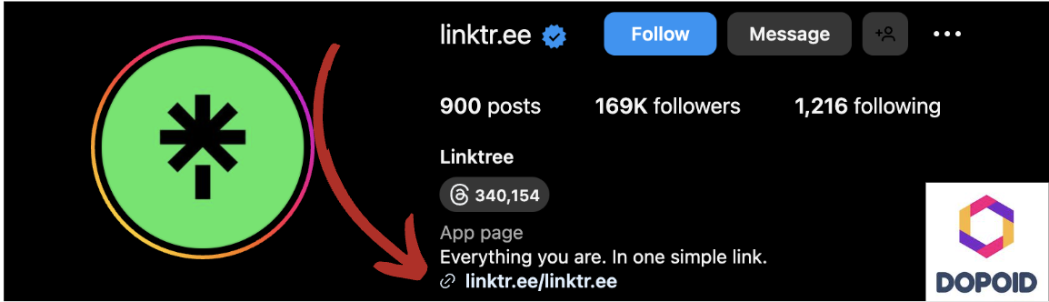 Instagram multiple links